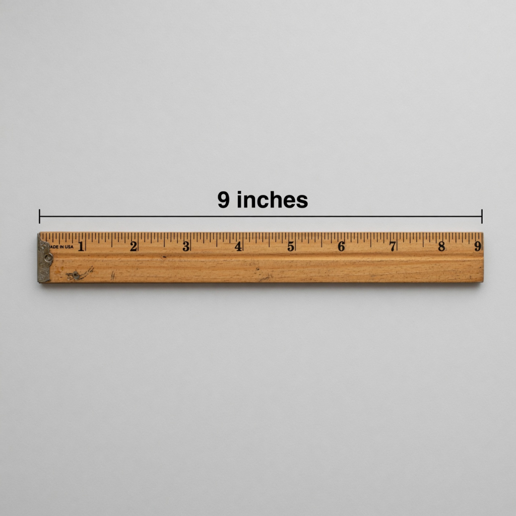 Ruler ¾ Length – 9 inches