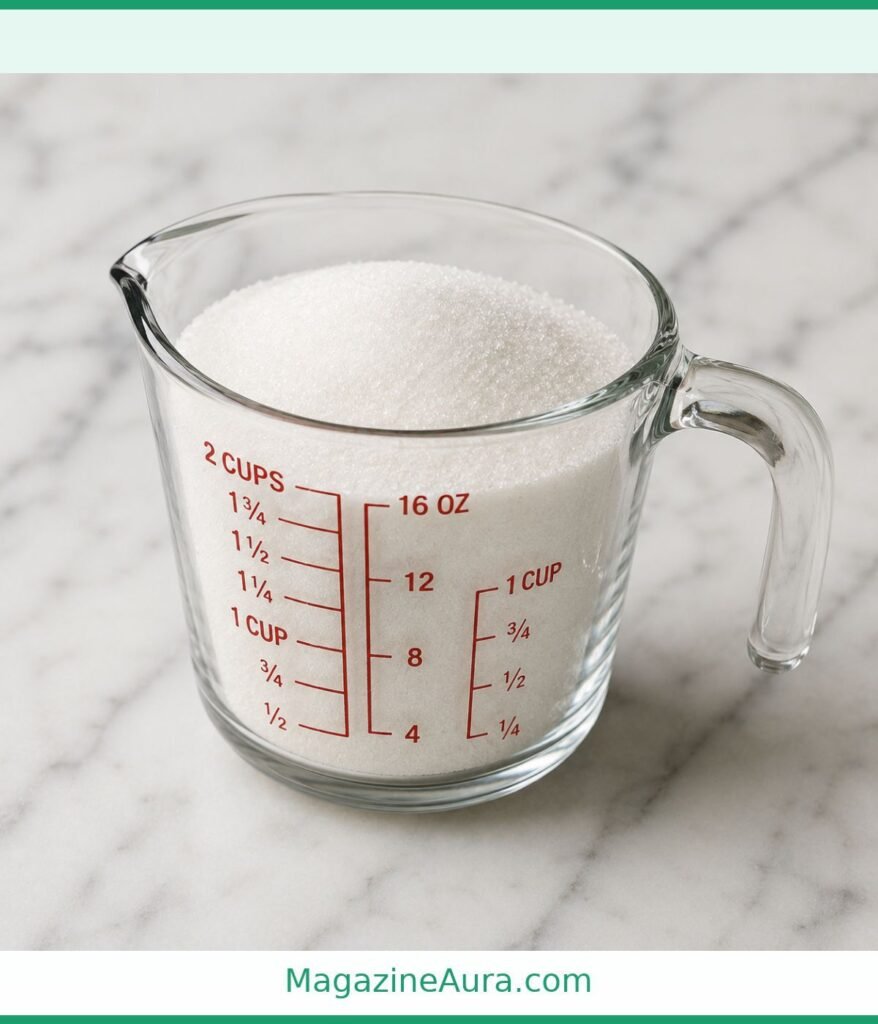 1.5 Cups of White Sugar Weigh 300 Grams