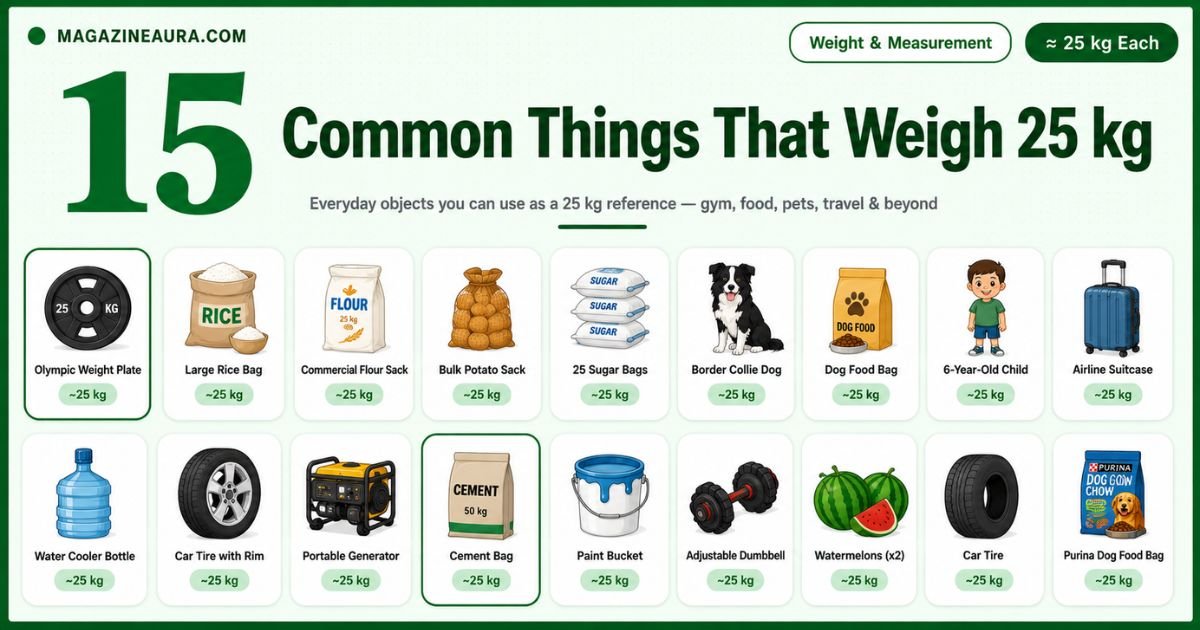15 Common Things That Weigh 25 kg – 2026 (Real-World Comparisons)