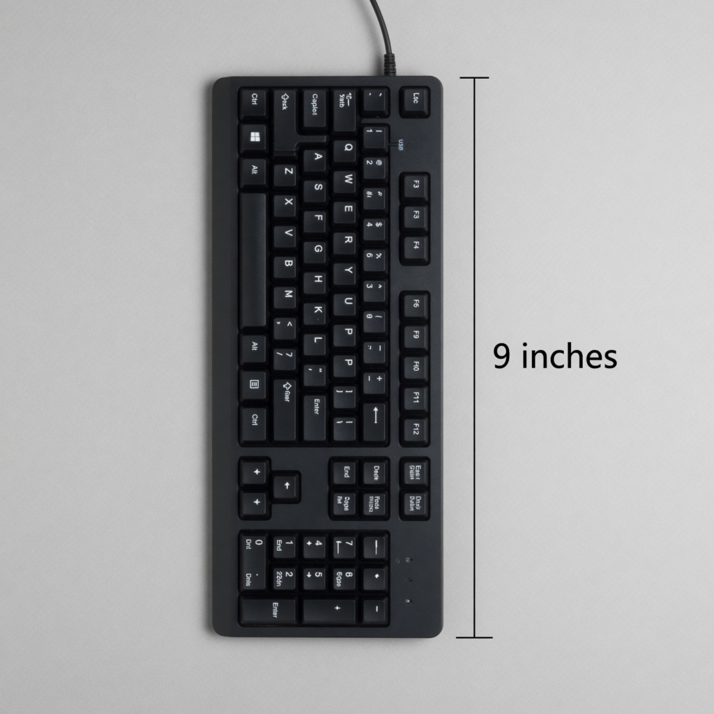 USB Keyboard Depth – 9 inches