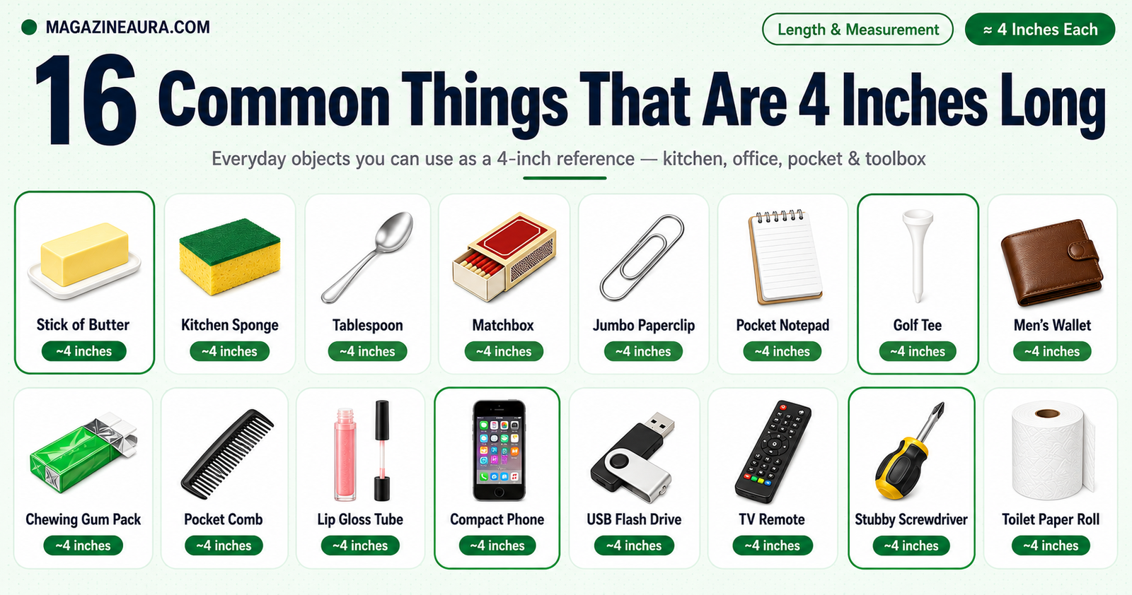 16 Common Things That Are 4 Inches Long (With Real-Life Examples)