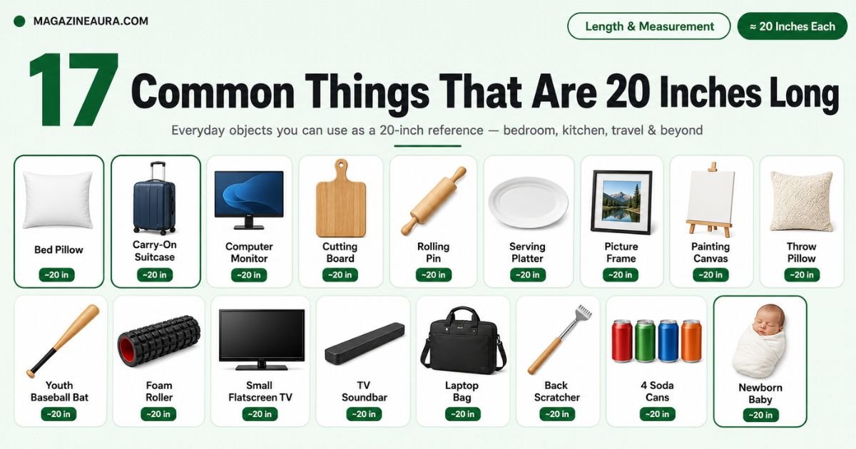 17 Common Things That Are 20 Inches Long — Real-Life Size Guide