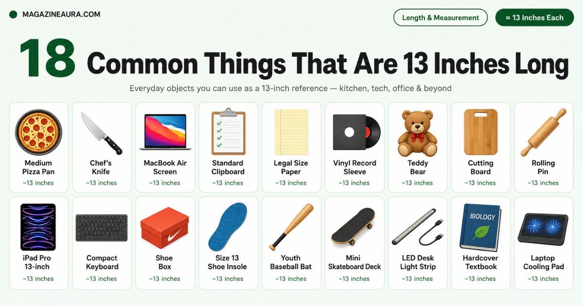 18 Common Things That Are 13 Inches Long (With Real-Life Examples)