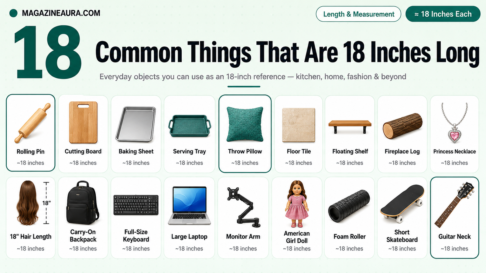 18 Common Things That Are 18 Inches Long (Real-Life Size Guide)