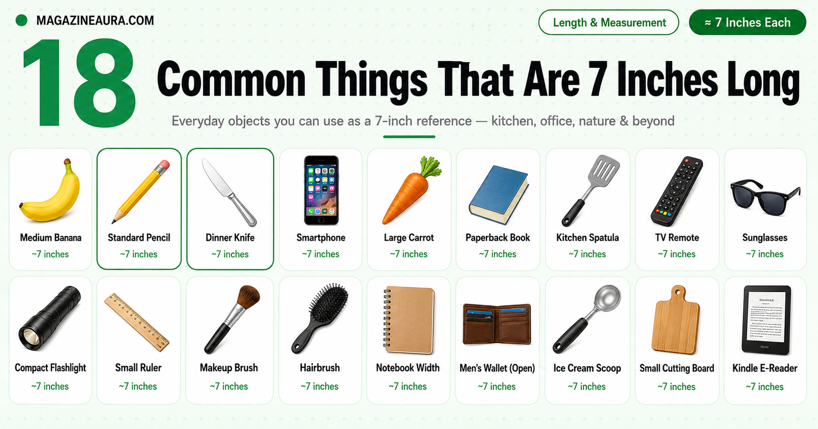 18 Common Things That Are 7 Inches Long — Real-Life Size Guide