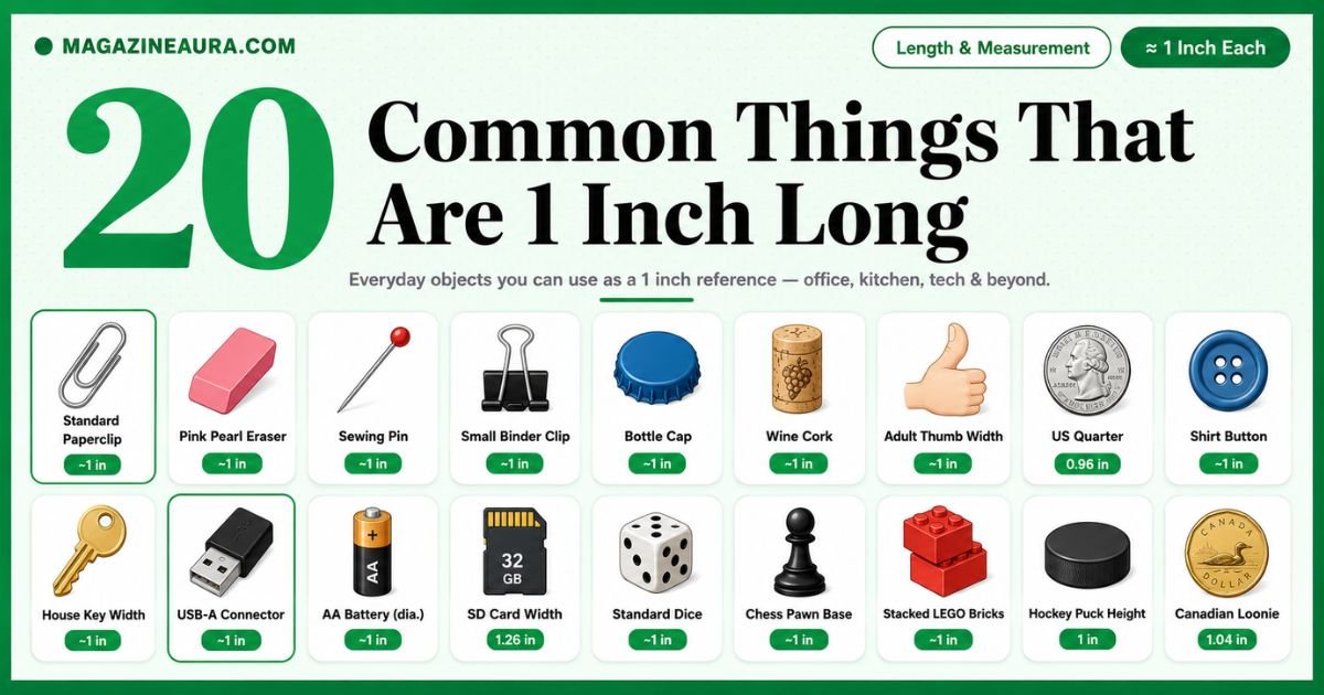 20 Common Things That Are 1 Inch Long (2026) Real-World Examples