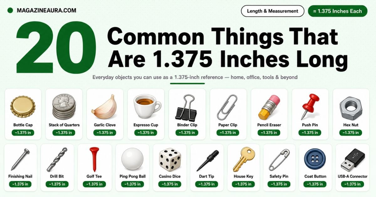 20 Common Things That Are 1.375 Inches Long – (2026) Real-World Examples