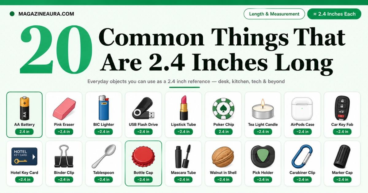 20 Common Things That Are 2.4 Inches Long  (2026) Real-World Examples