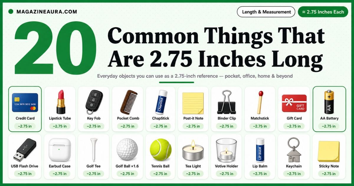20 Common Things That Are 2.75 Inches Long (2026) Real-World Examples