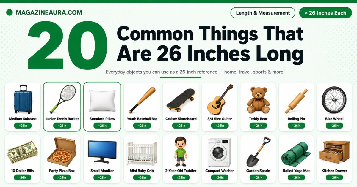 20 Common Things That Are 26 Inches Long (With Pictures)