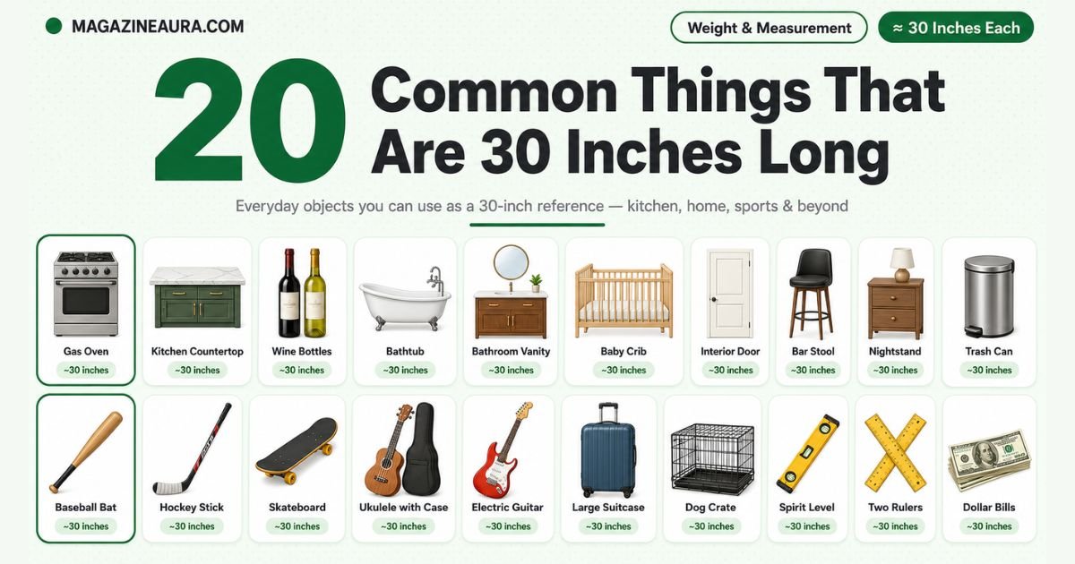 20 Common Things That Are 30 Inches Long (With Real-Life Examples)