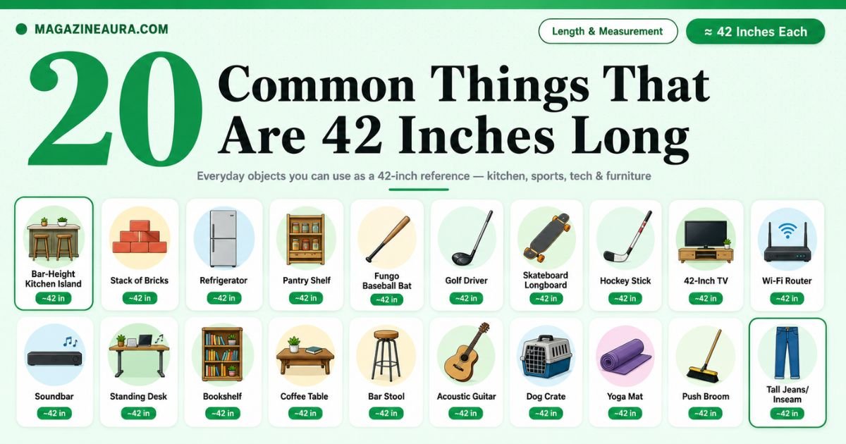 20 Common Things That Are 42 Inches Long - 2026 (With Real-Life Examples)