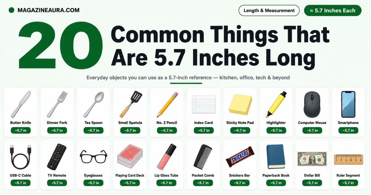 20 Common Things That Are 5.7 Inches Long (2026) Real-World Examples