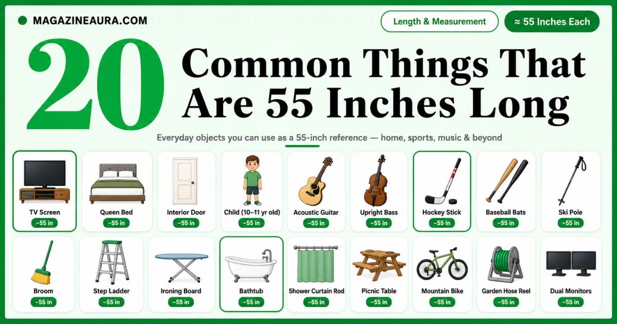 20 Common Things That Are 55 Inches Long - 2026 (With Real-Life Examples)