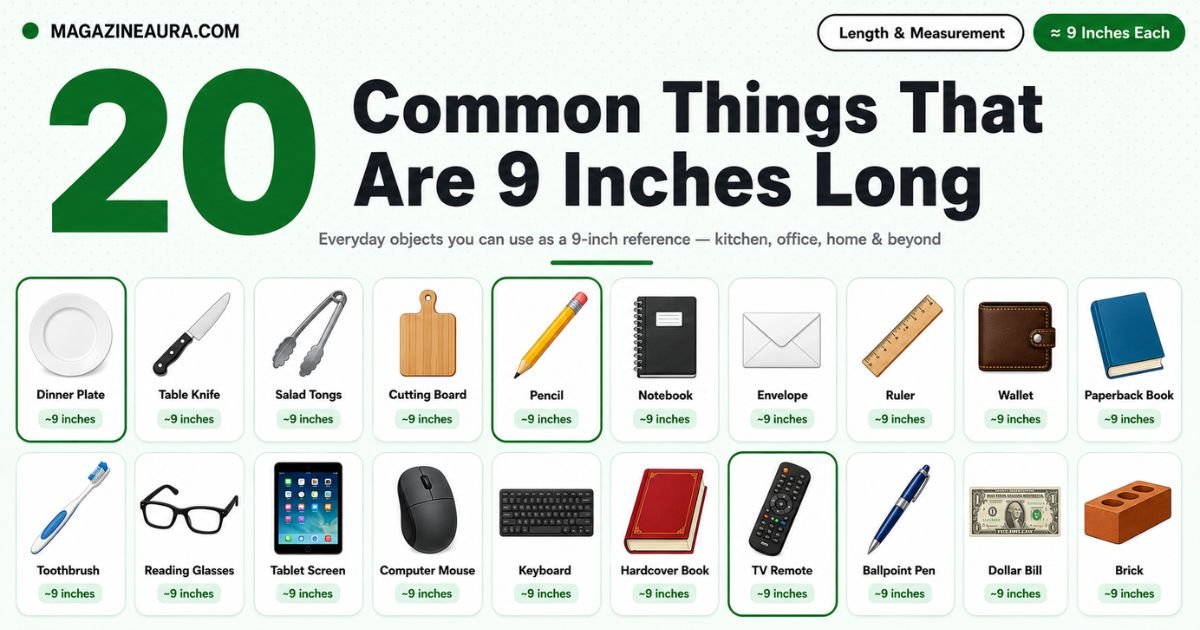 20 Common Things That Are 9 Inches Long (With Real-Life Examples)