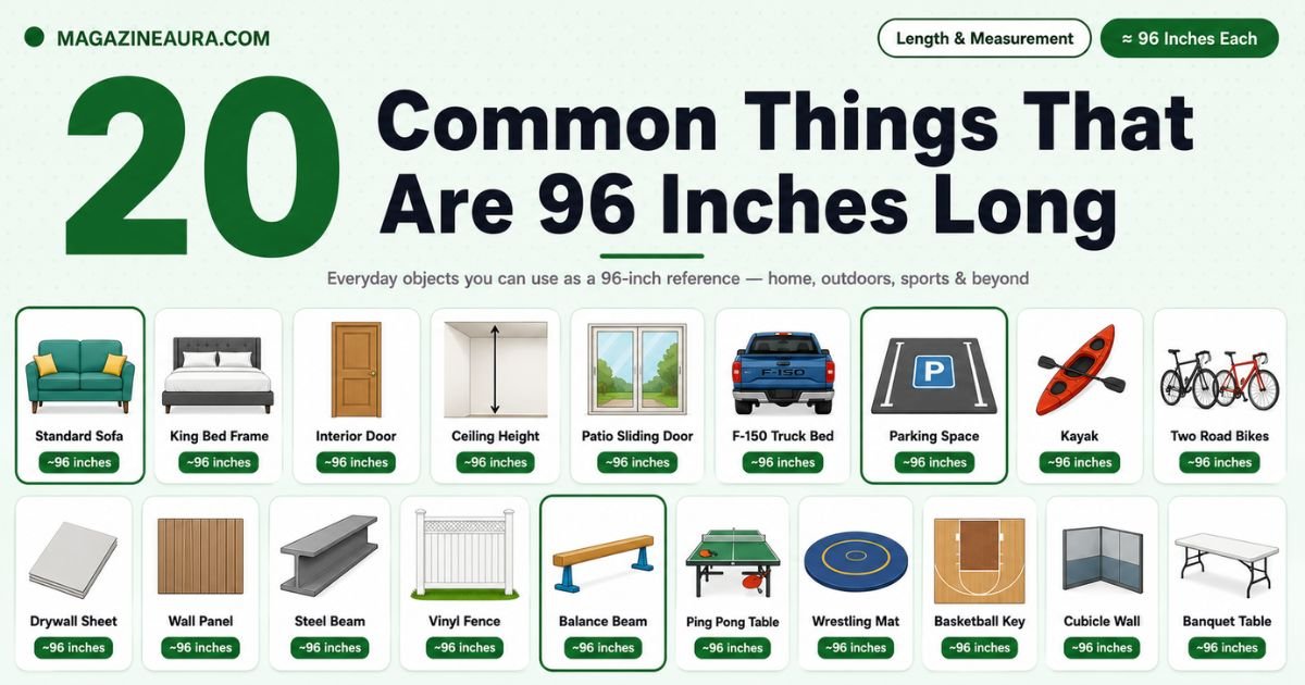 20 Common Things That Are 96 Inches Long (With Real-Life Examples)