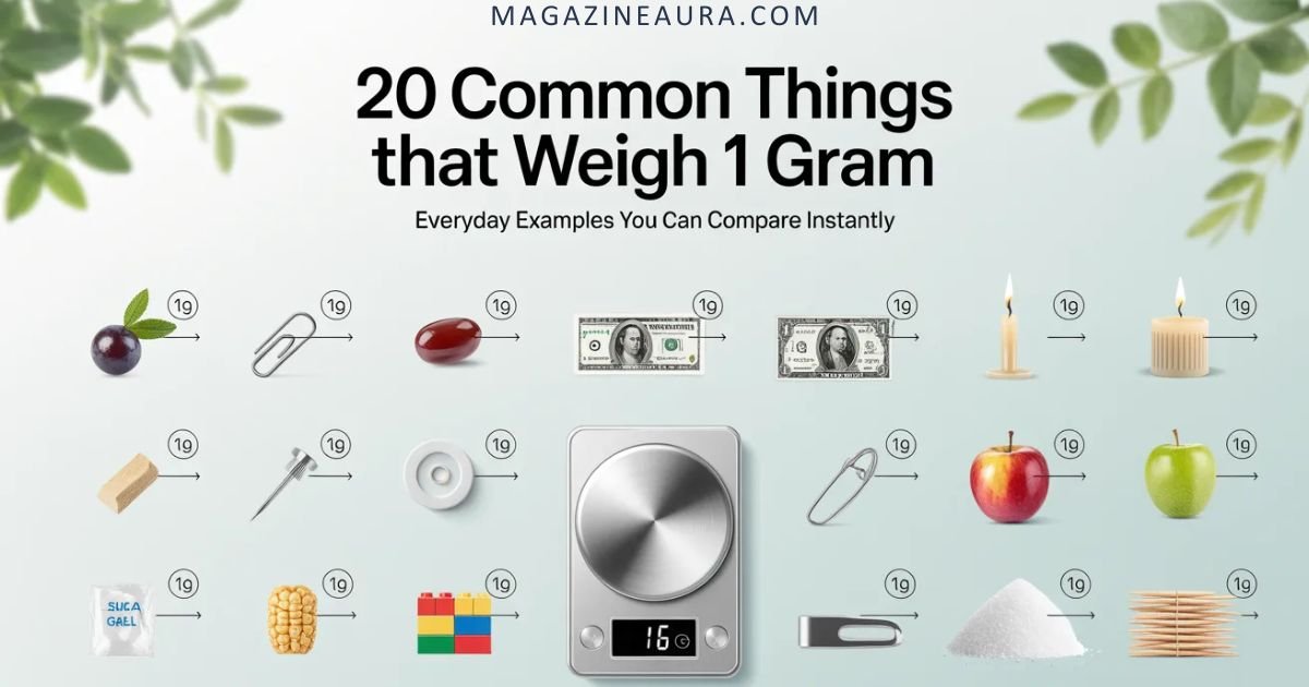 20 Common Things That Weigh 1 Gram  (Everyday Examples) 2026