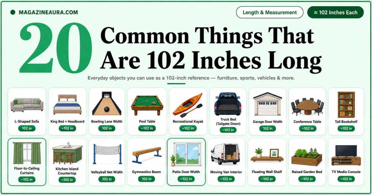 20 Things That Are 102 Inches Long - 2026 (With Real-Life Examples)