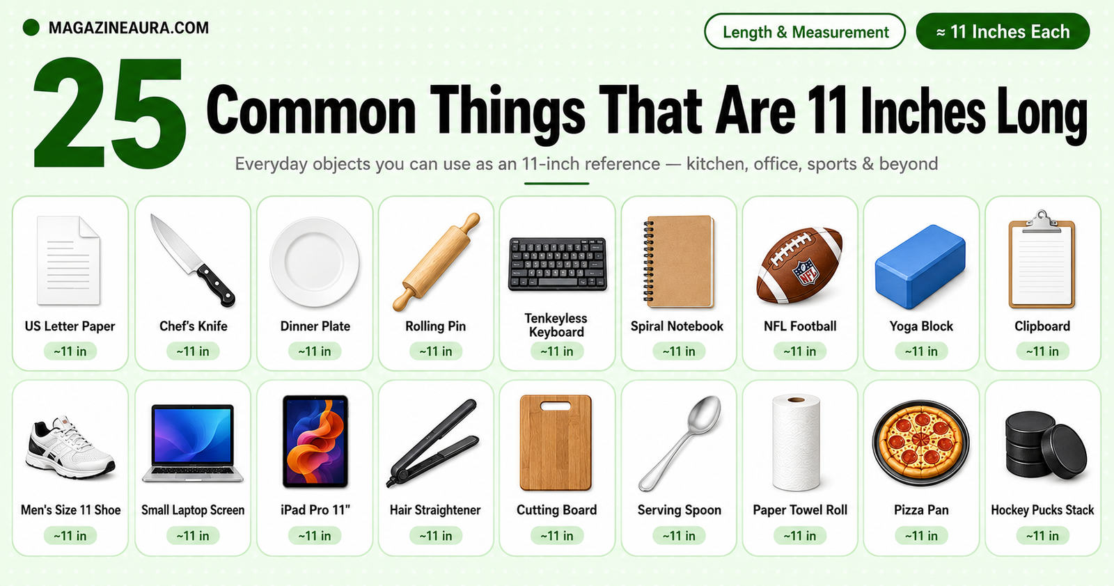 25 Common Things That Are 11 Inches Long (With Real-Life Comparisons)