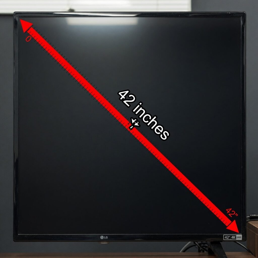 42-Inch TV Screen (Diagonal) – 42 inches