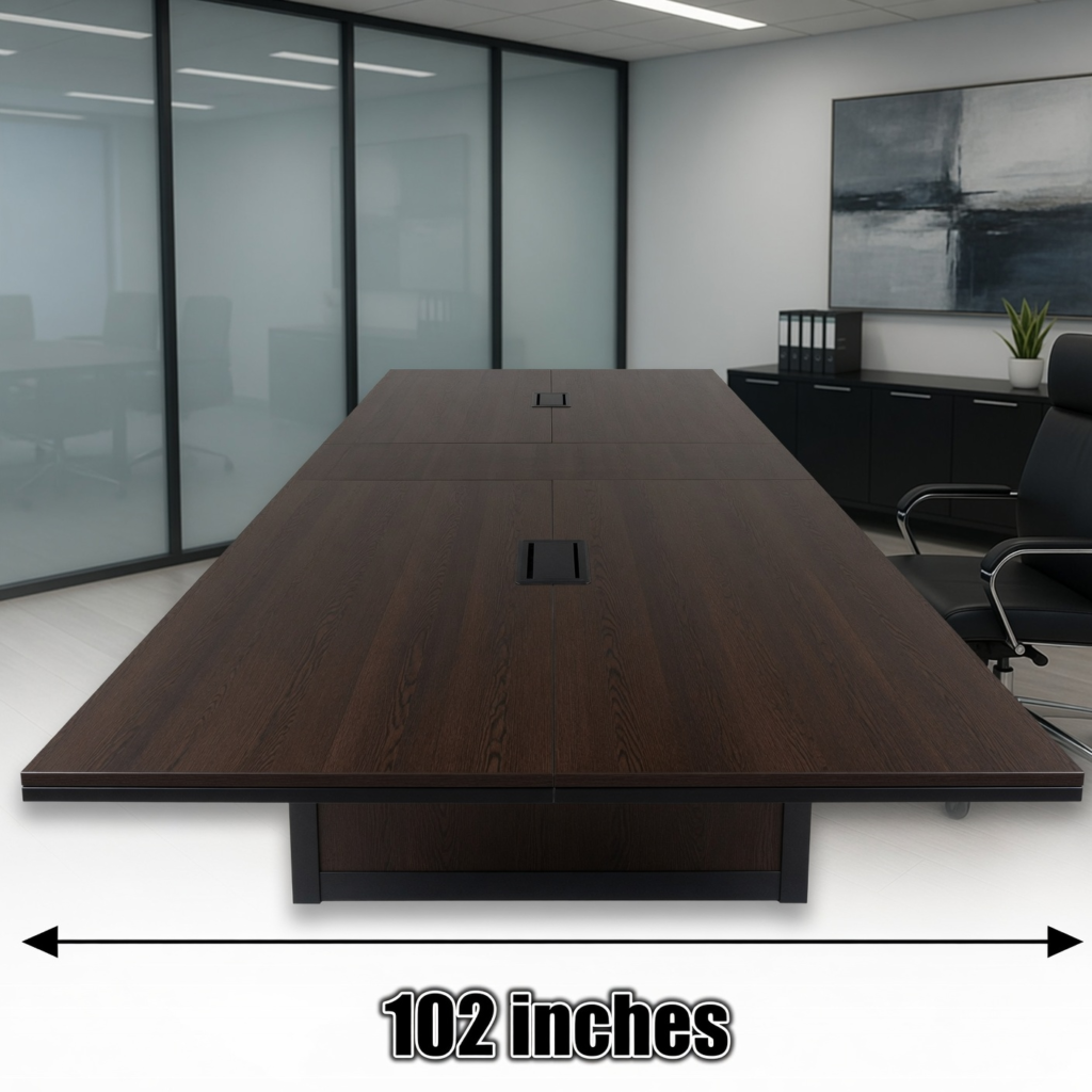 8-Foot Conference Table with Extension Leaf – 102 inches