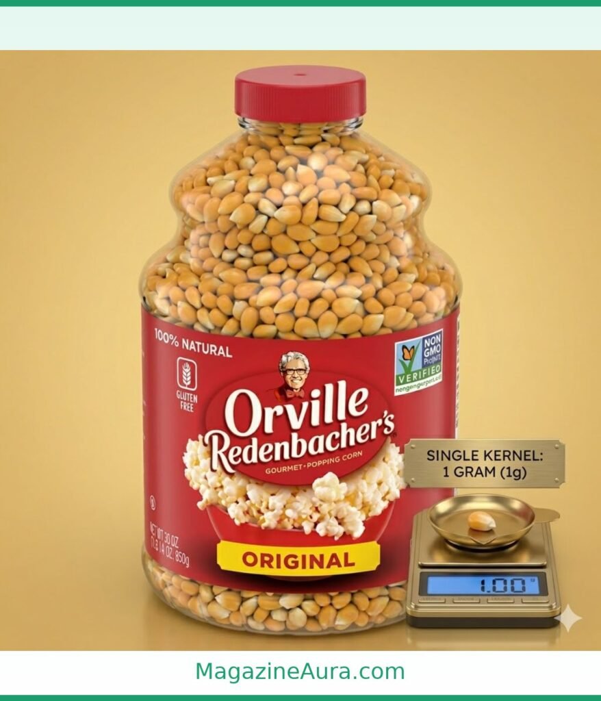 A Small Unpopped Popcorn Kernel Weigh 1 Gram