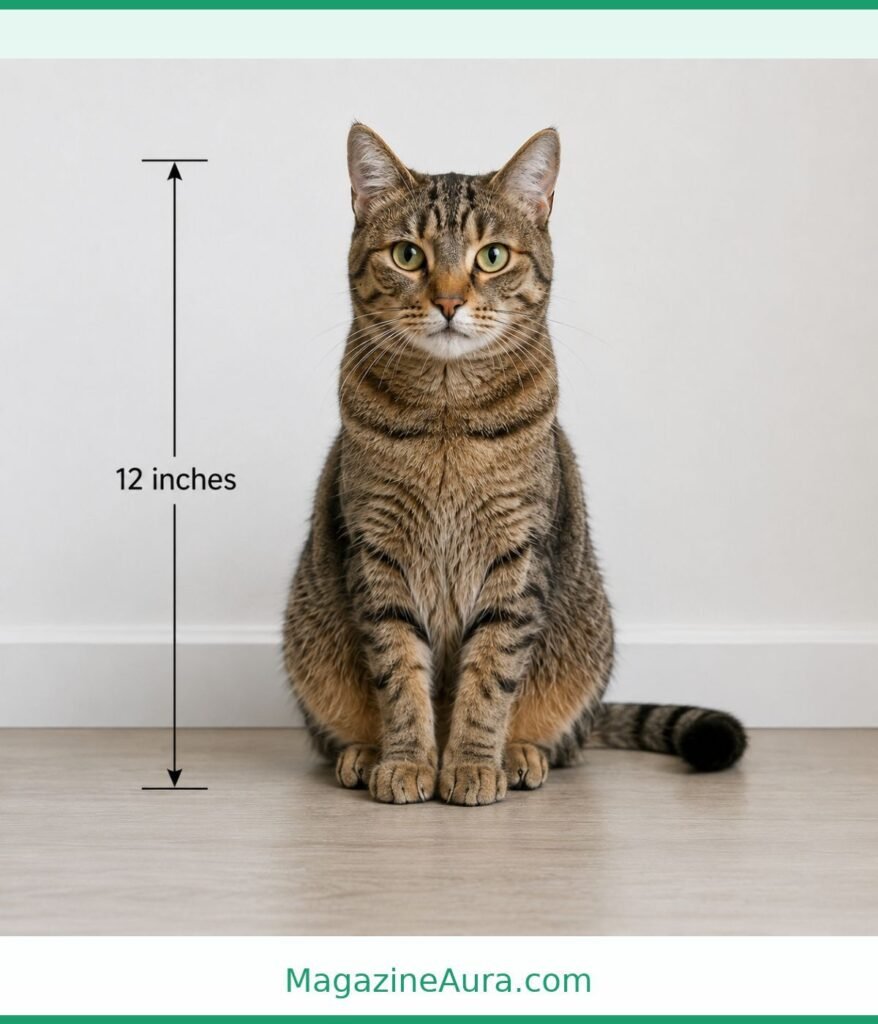 Adult House Cat Sitting Upright 