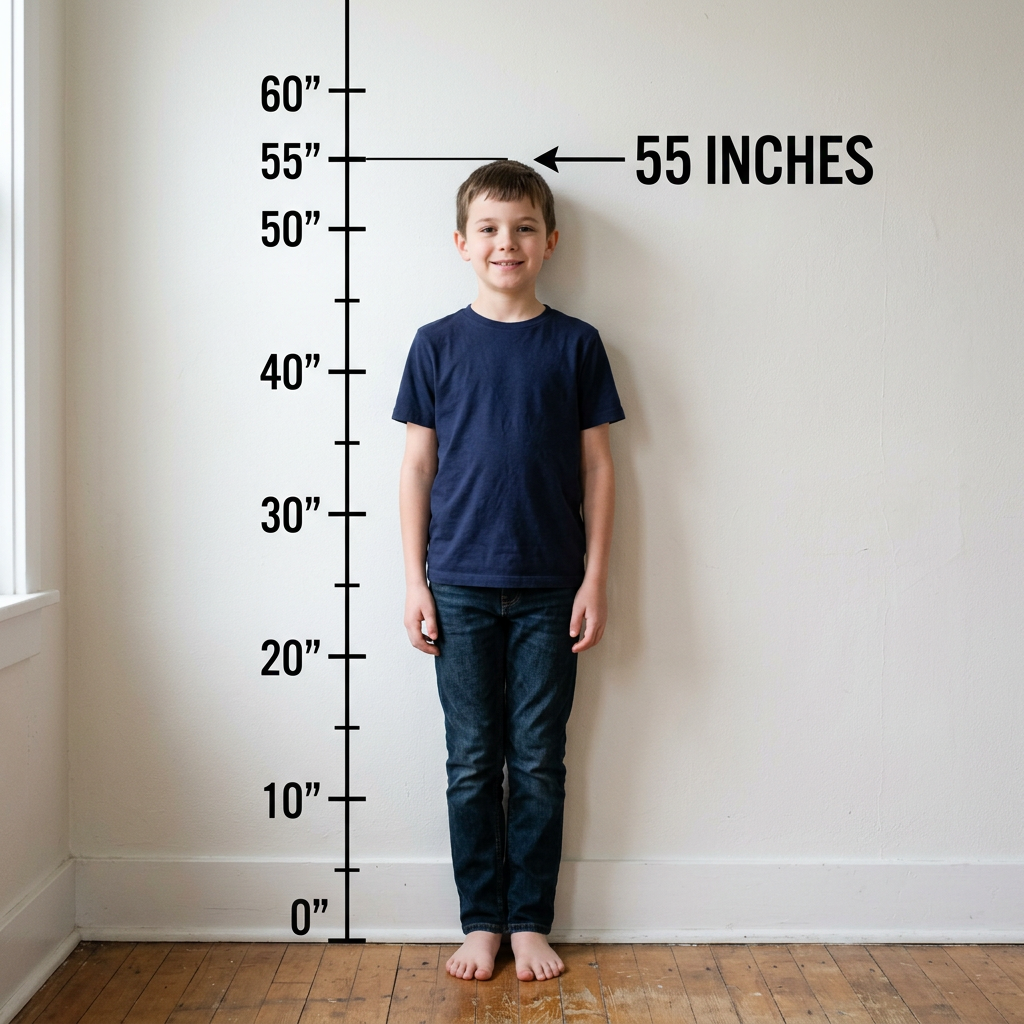 Average Height of a 10–11 Year Old Child – 55 inches