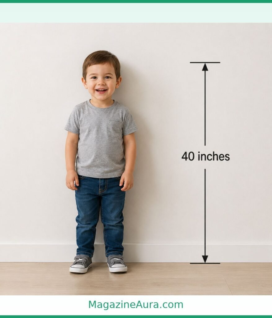 Height of a 3–4 Year Old Child 40 inches