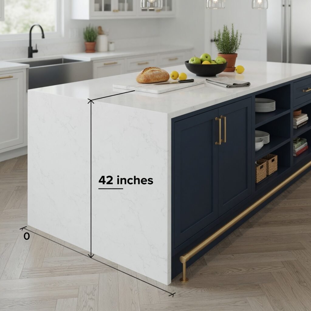 Bar-Height Kitchen Island Counter – 42 inches