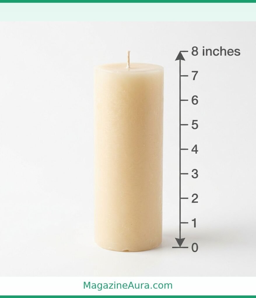 Decorative Pillar Candle 8 Inches