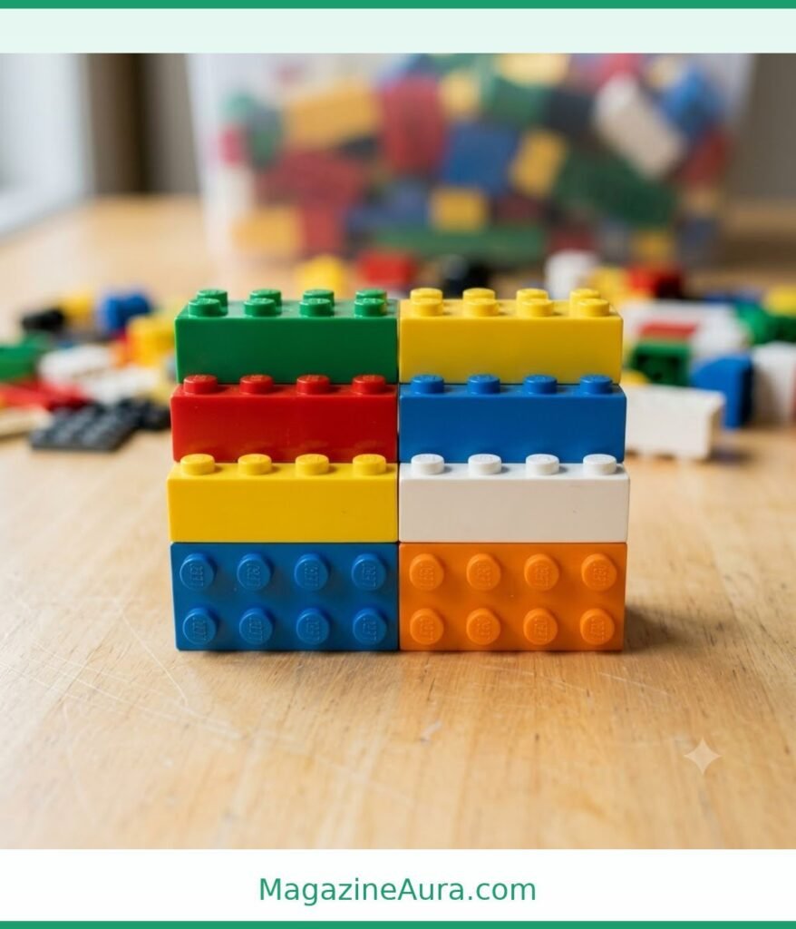 Eight LEGO 2×4 Bricks Weigh 20 Grams