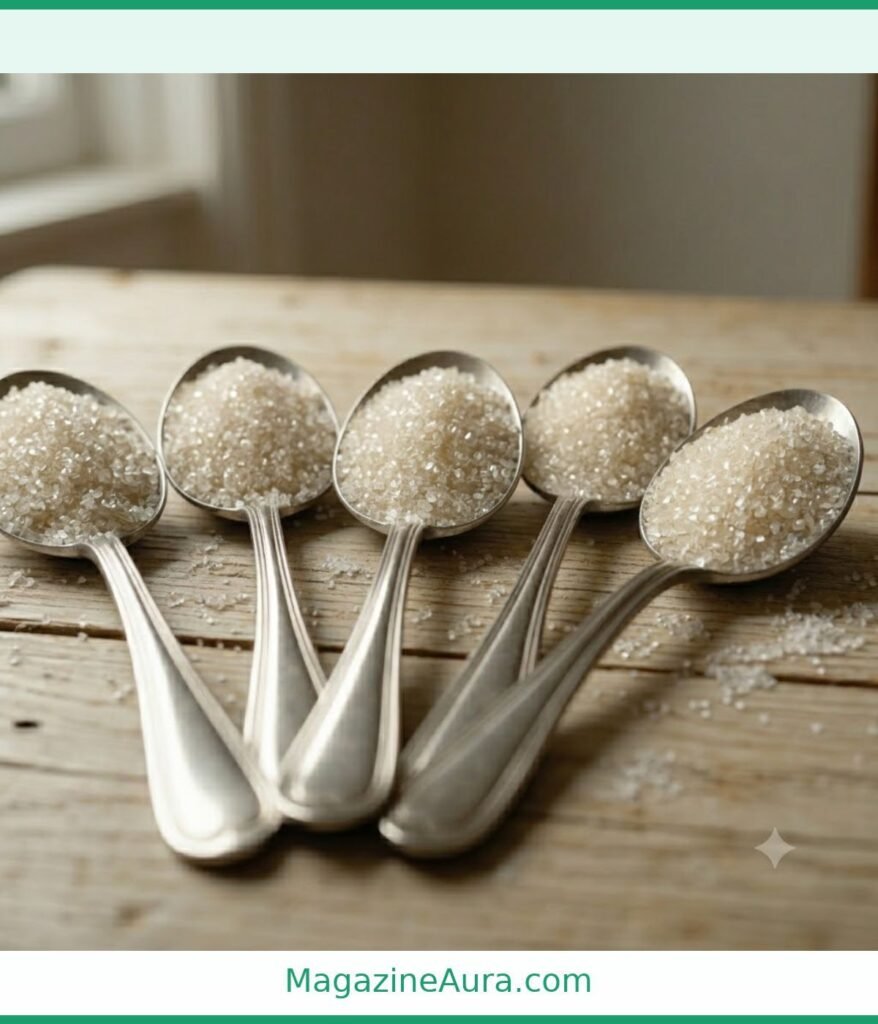 Five Teaspoons of Sugar Weigh 20 Grams