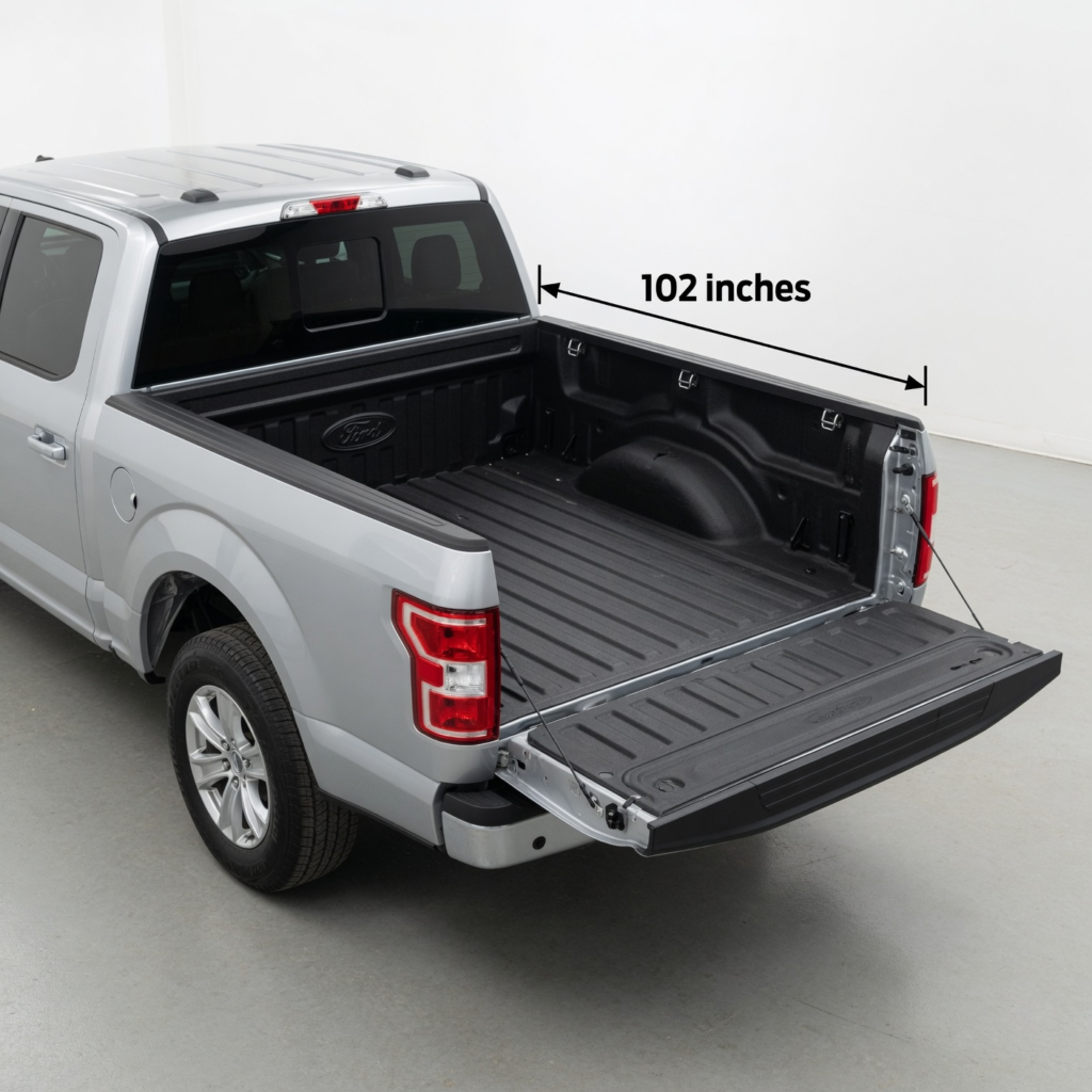 Full-Size Pickup Truck Bed (Tailgate Down) – 102 inches