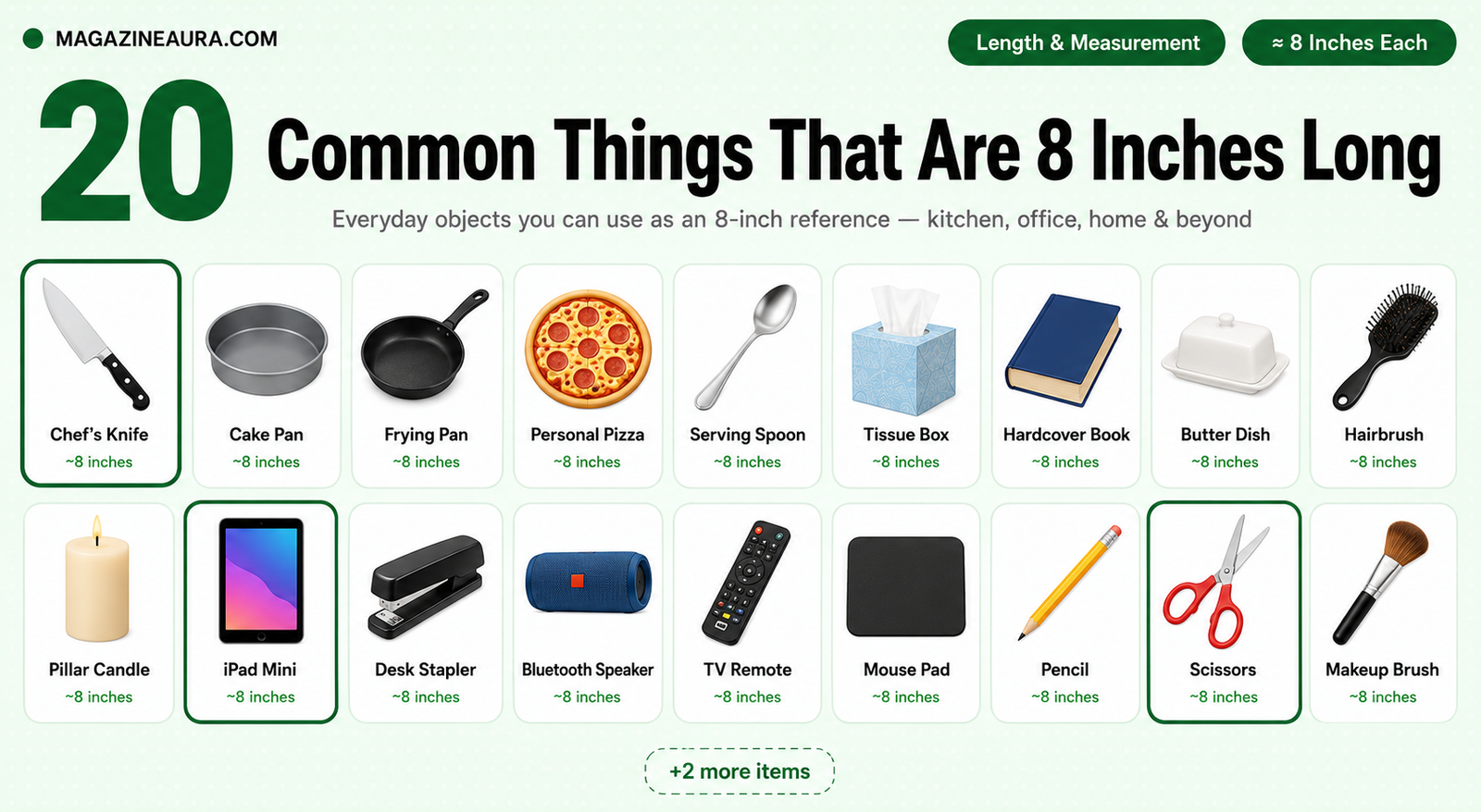 How Long Is 8 Inches? 20 Common Things That Are 8 Inches Long