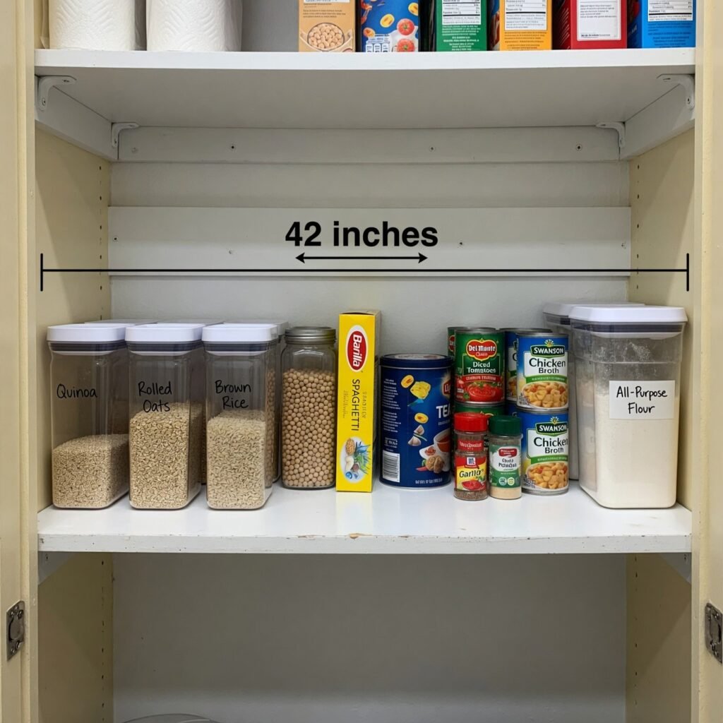 Kitchen Pantry Shelf Width – 42 inches