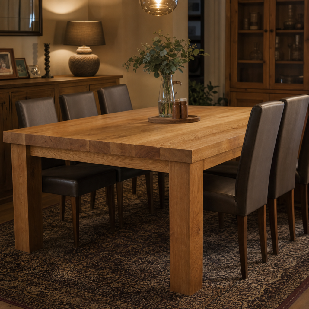 Large Solid Hardwood Dining Table – 100 kg