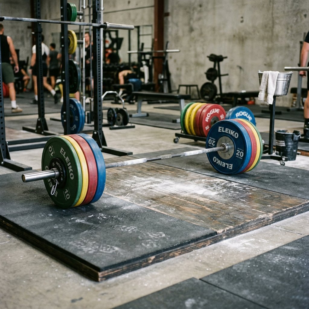 Loaded Olympic Barbell (Deadlift Setup) – 70 kg