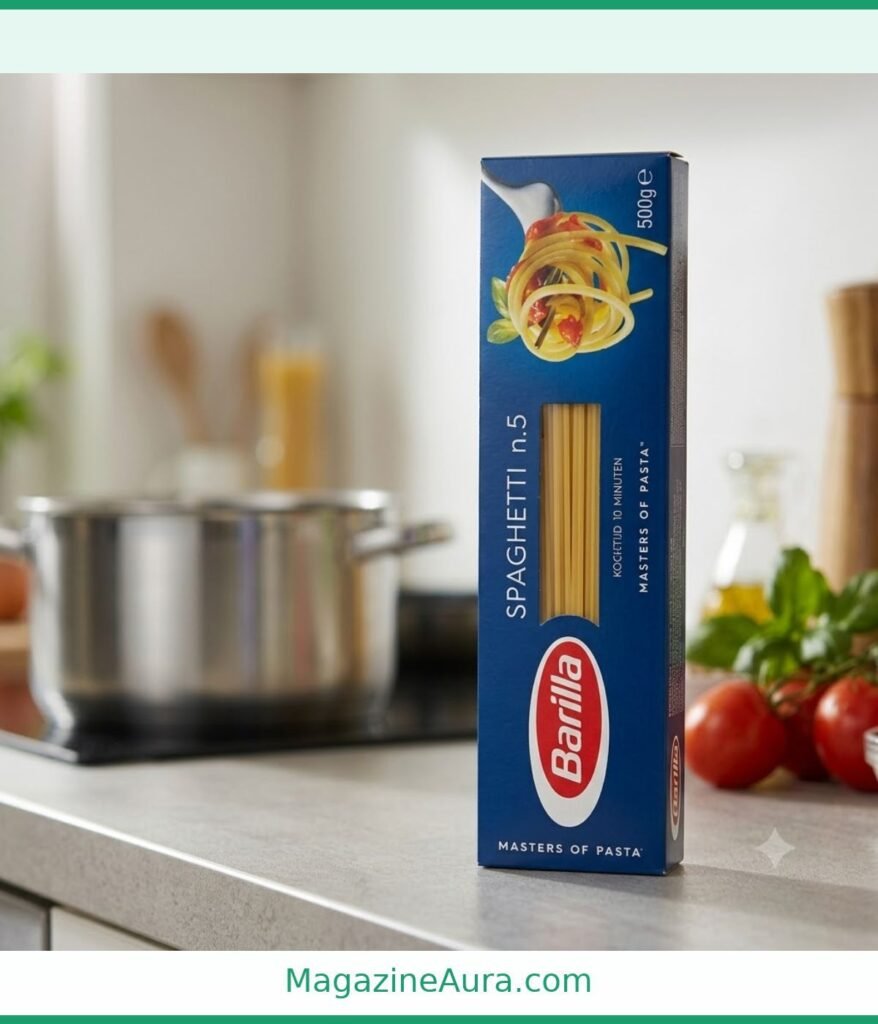 Package of Dried Pasta (Barilla 500g Box) Weigh 500 Grams