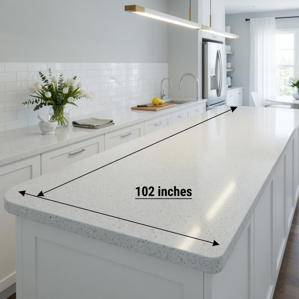 Prefabricated Kitchen Island Countertop – 102 inches