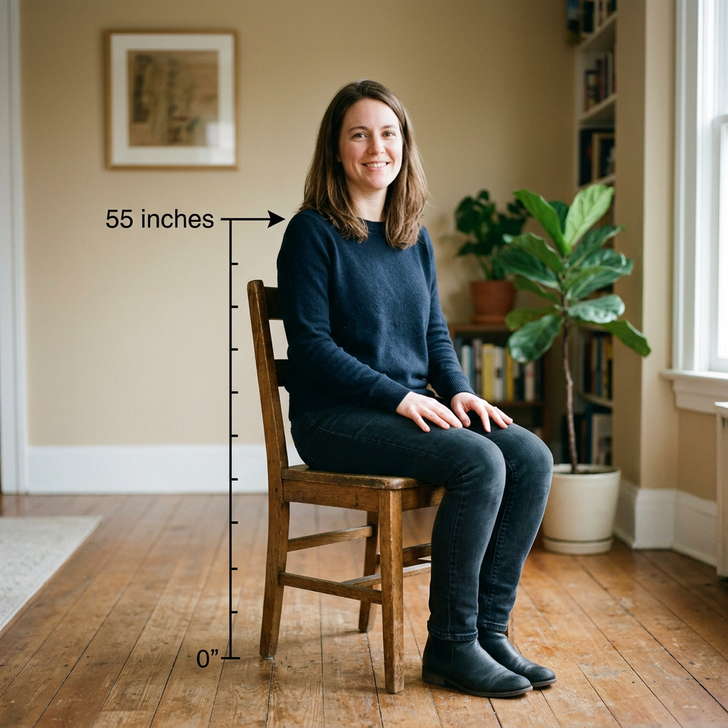 Seated Adult Measurement From Floor to Shoulder – 55 inches