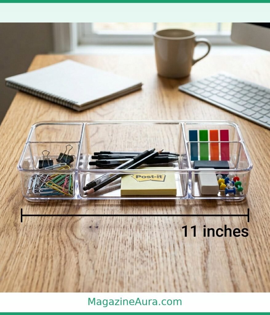 Small Desk Organizer Tray (Width) 11 Inches