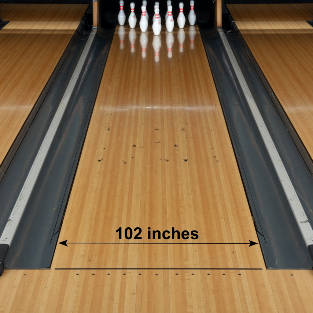 Standard Bowling Lane Width – 102 inches