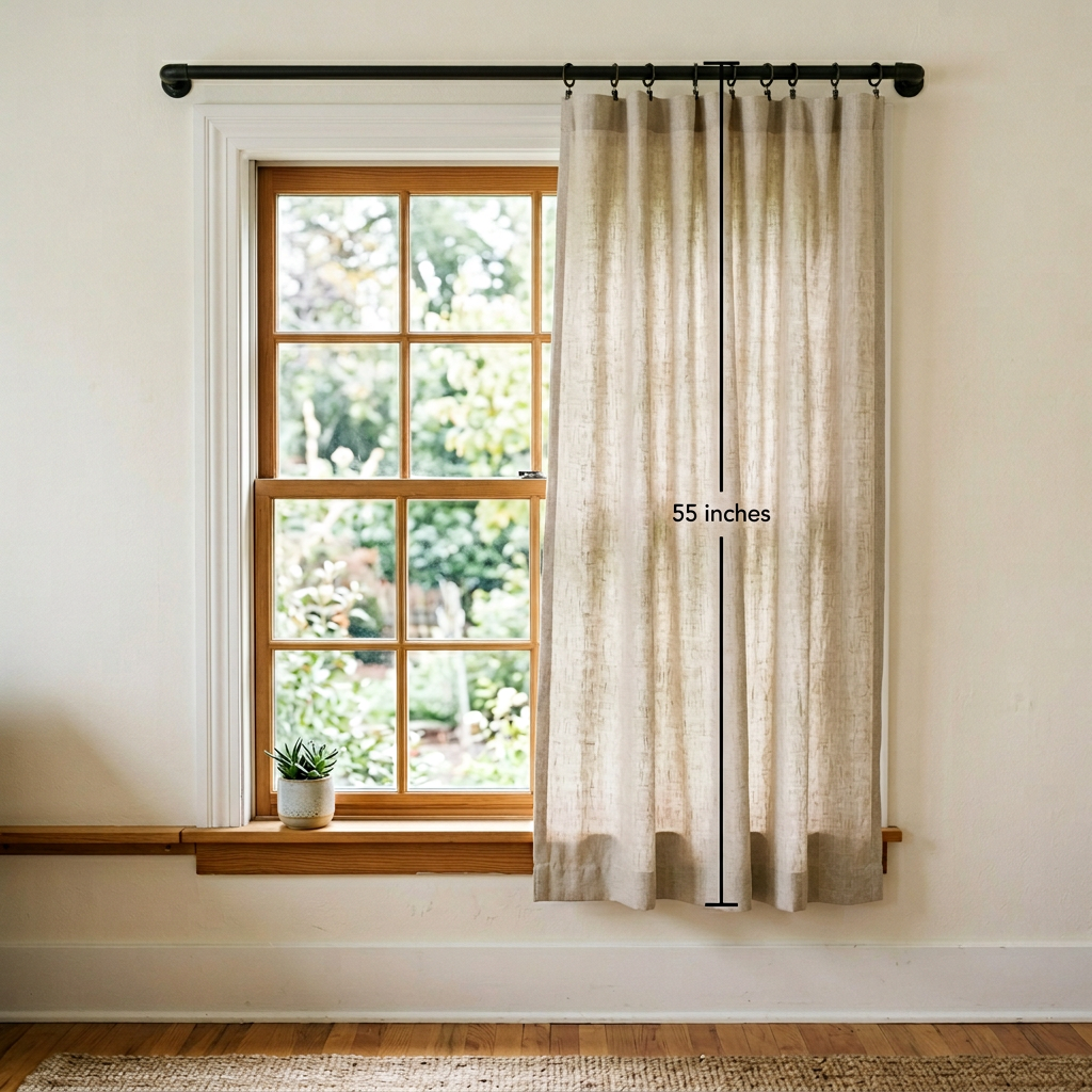 Standard Curtain Panel Drop Length – 55 inches