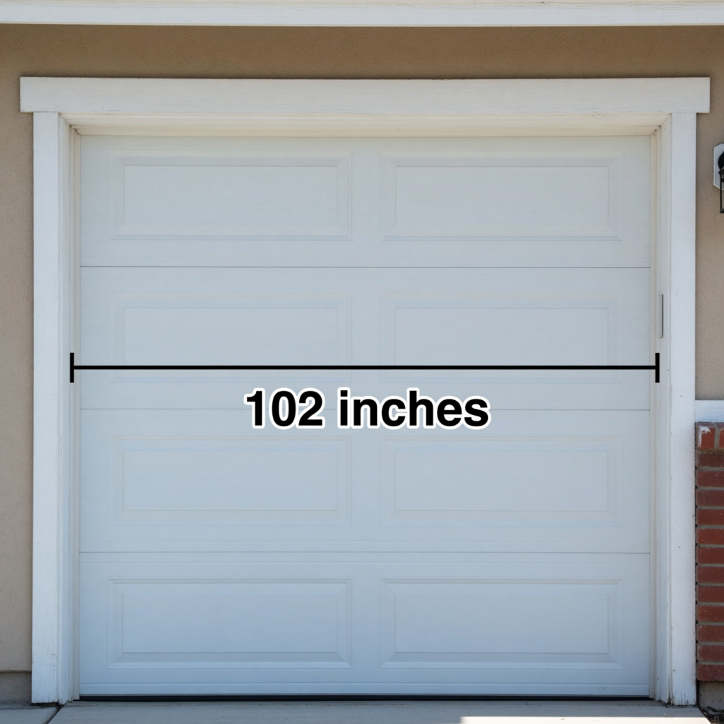 Standard Single-Car Garage Door Width – 102 inches