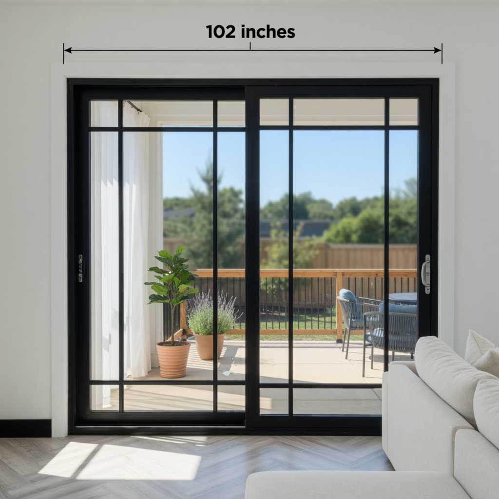 Standard Sliding Patio Door Width – 102 inches
