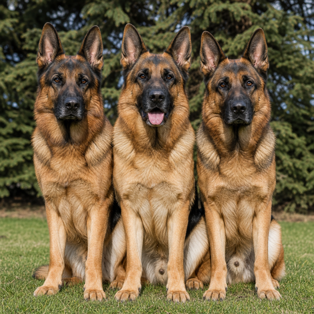 Three Adult Male German Shepherds – 100 kg