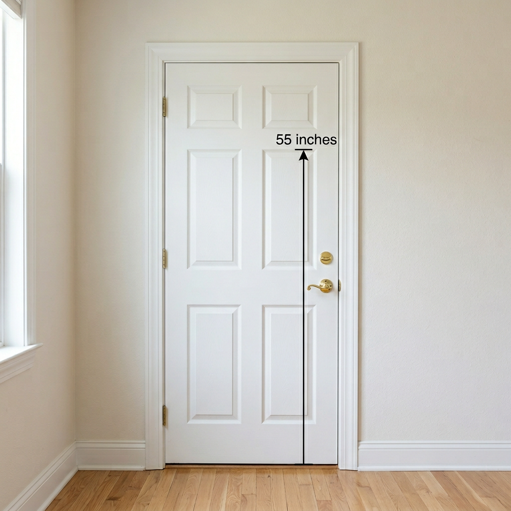 Two-Thirds of a Standard Interior Door Height – 55 inches