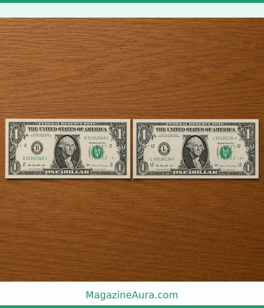 Two U.S. Dollar Bills Side by Side 