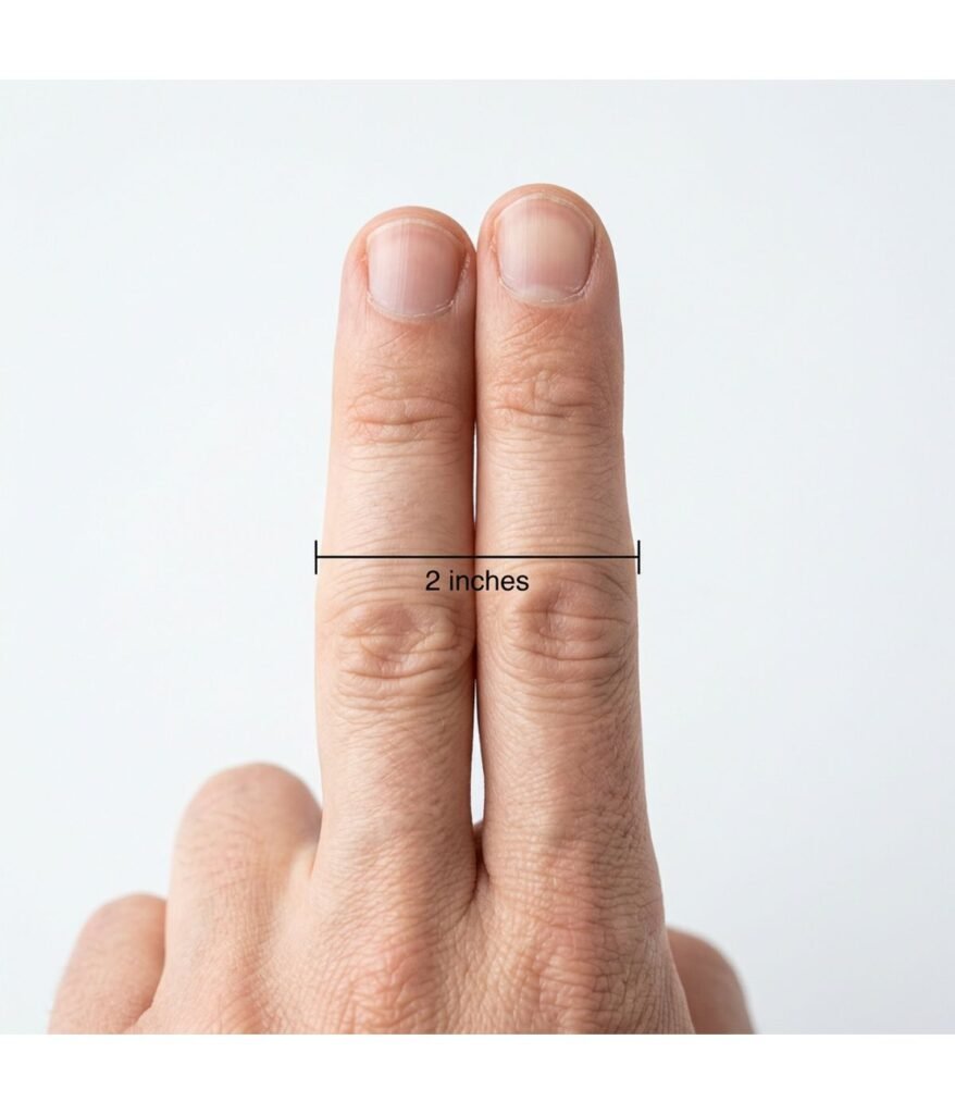 Width of Two Fingers Side by Side 2 inches